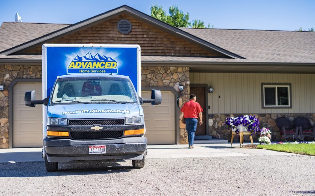 Advanced Home Services technician arriving to home.